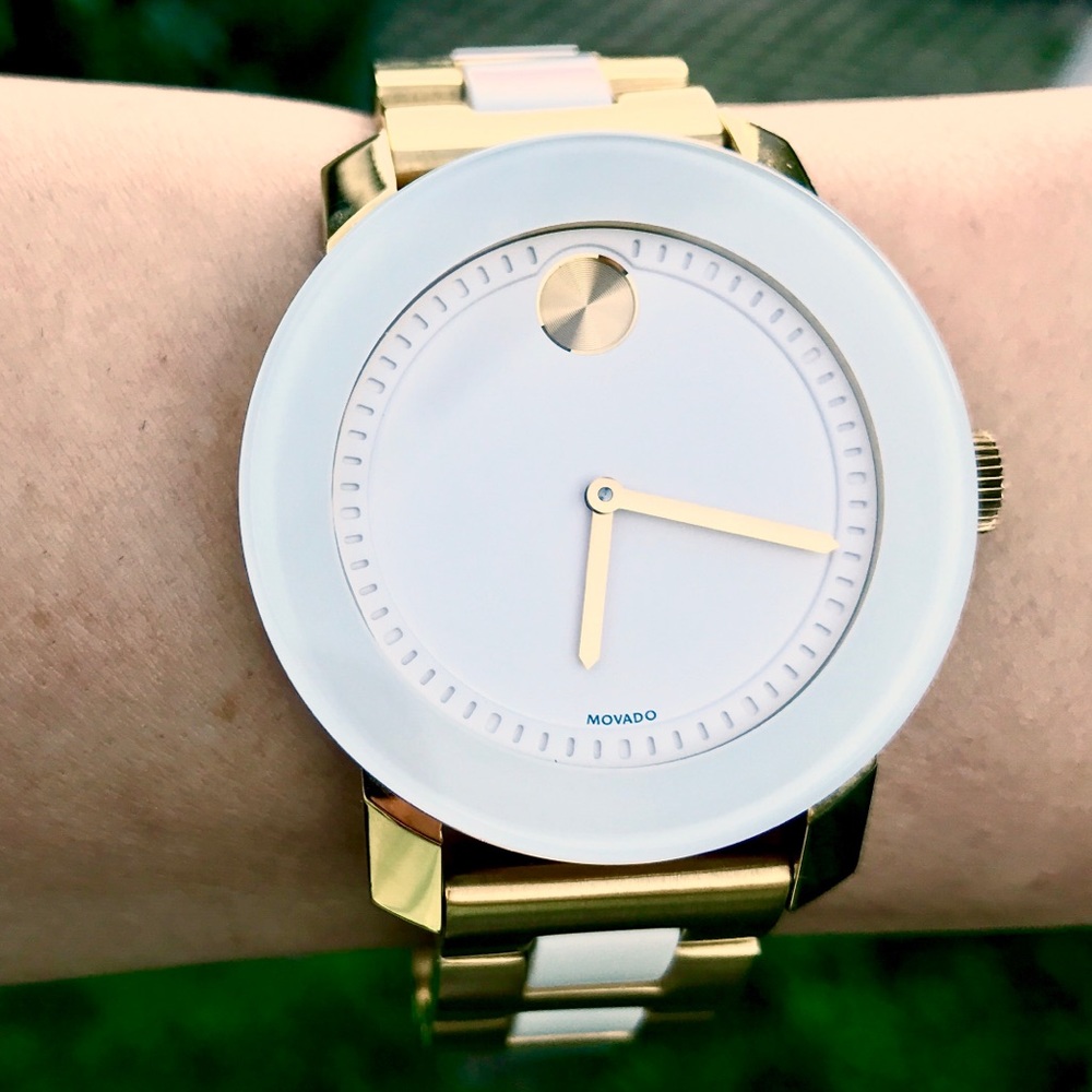 •••SOLD•••Movado Bold Gold and White Watch